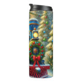 Bouteilles Isothermes Blue Red Festive Train Ornament Forest (Tourné sur la droite)