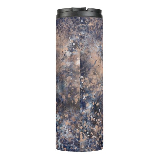 Bouteilles Isothermes Blue & Rose Gold Paint Splatter Abstract Glamour (Dos)
