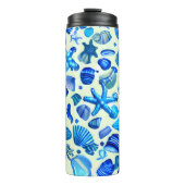 Bouteilles Isothermes Blue Sea Shells Ocean Motif (Devant)