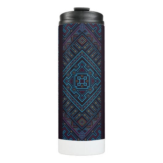 Bouteilles Isothermes Blue Tribal Geometric Pattern Thermal Tumbler (Devant)