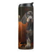 Bouteilles Isothermes Bluetick Coonhound Chiot Automne Citrouille de pla (Tourné sur la gauche)