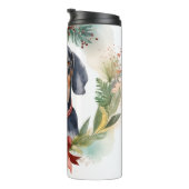 Bouteilles Isothermes Bluetick Coonhound Christmas Wreath Festive Pup (Tourné sur la droite)