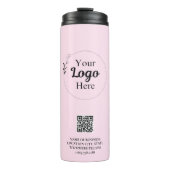 Bouteilles Isothermes Blush Pink Business Logo moderne (Devant)