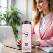 Bouteilles Isothermes Blush Pink Business Logo moderne