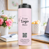 Bouteilles Isothermes Blush Pink Business Logo moderne