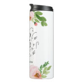 Bouteilles Isothermes Blush rose floral merci enseignant cadeau (Tourné sur la droite)