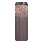 Bouteilles Isothermes Blush Rose Gold Terracotta Glitter Monogramme (Dos)