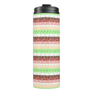 Bouteilles Isothermes Boho Brown, Bourgogne, vert et mauve Whimsical