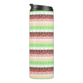 Bouteilles Isothermes Boho Brown, Bourgogne, vert et mauve Whimsical (Tourné sur la droite)