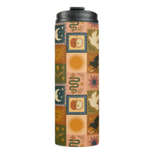 Bouteilles Isothermes Boho Celestial   Soleil et lune rétro