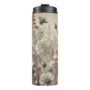Bouteilles Isothermes Boho Chic Floral Thermal Tumbler - Elégant & Natur