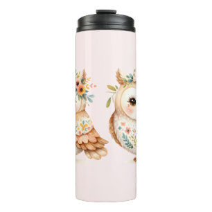 Bouteilles Isothermes Boho Cottagecore Owl Floral Farmcore Charme