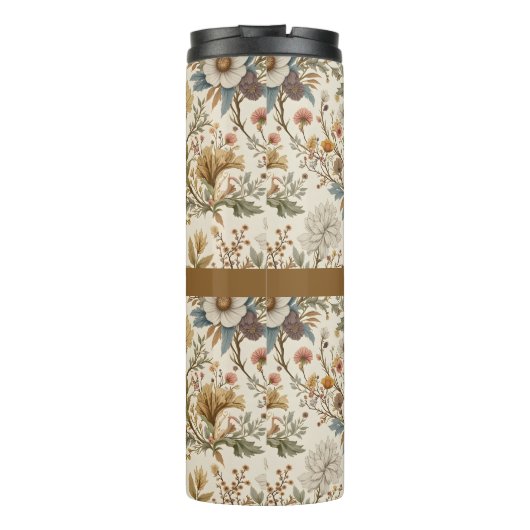 Bouteilles Isothermes Boho Floral en beige (Dos)