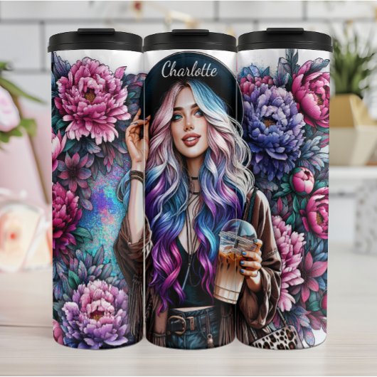 Bouteilles Isothermes Boho Floral Iced Coffee Dream