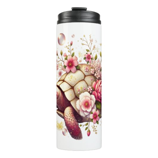 Bouteilles Isothermes Boho Floral Tortue de mer rose Fleur