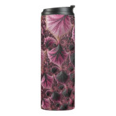 Bouteilles Isothermes Boho Funky Éclectique Rose Noir Abstrait Fractal (Tourné sur la gauche)
