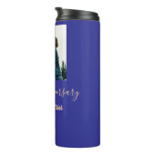 Bouteilles Isothermes Boho moderne heureux anniversaire ajouter nom bleu (Tourné sur la droite)