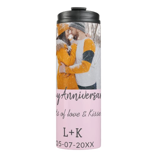 Bouteilles Isothermes Boho moderne heureux anniversaire ajouter nom date (Devant)