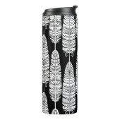 Bouteilles Isothermes Boho plumes : motif noir et blanc (Tourné sur la gauche)