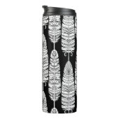 Bouteilles Isothermes Boho plumes : motif noir et blanc (Tourné sur la droite)