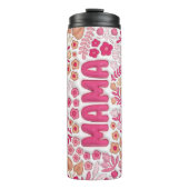 Bouteilles Isothermes Boho rose beige Floral 3D Mama gonflée (Devant)