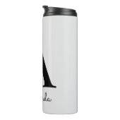 Bouteilles Isothermes Boho rose moderne Floral Initiale A (Tourné sur la droite)