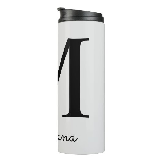 Bouteilles Isothermes Boho rose monogramme Floral initial M (Tourné sur la droite)