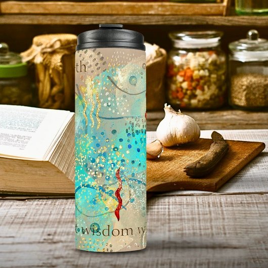 Bouteilles Isothermes Boho Turquoise Et Golden Ancienne Sagesse