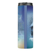 Bouteilles Isothermes *~* Bois Arbre Pine Stream Cabine Lune de nuit (Dos)