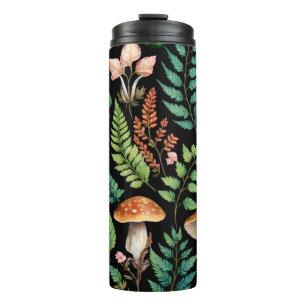 Bouteilles Isothermes Bois foncé Champignons Bois Motif Art