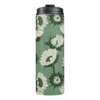 Bouteilles Isothermes Bois Imprimer Tournesol blanc