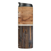 Bouteilles Isothermes Bois rustique - Logo de l'entrepreneur (Tourné sur la droite)