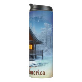 Bouteilles Isothermes *~* Bois Stream Cabine Night Moon Patriotic (Tourné sur la droite)