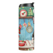 Bouteilles Isothermes Boisson de Noël de Boston Terrier (Tourné sur la gauche)