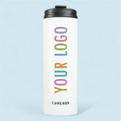Bouteilles Isothermes Boisson en acier blanc Tumbler Company Logo 12 oz