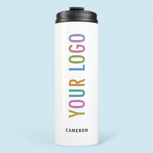 Bouteilles Isothermes Boisson en acier blanc Tumbler Company Logo 12 oz