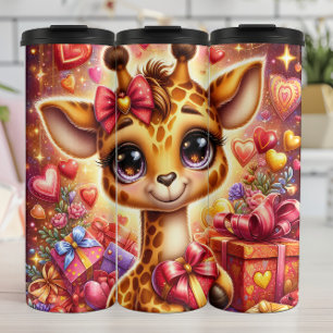 Bouteilles Isothermes Boîte-cadeau de la Saint-Valentin pour girafe nouv