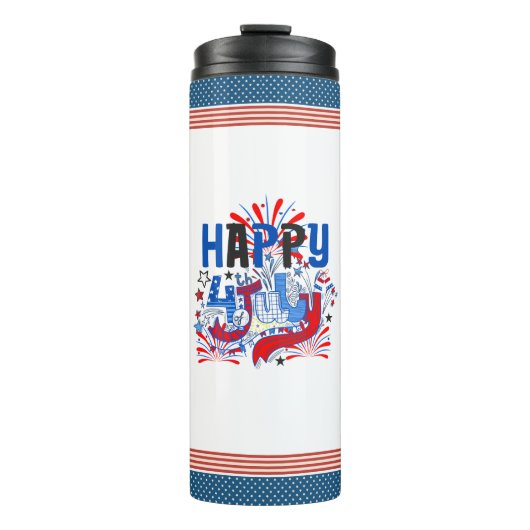 Bouteilles Isothermes Bon 4 juillet Fireworks USA-63261 (Devant)