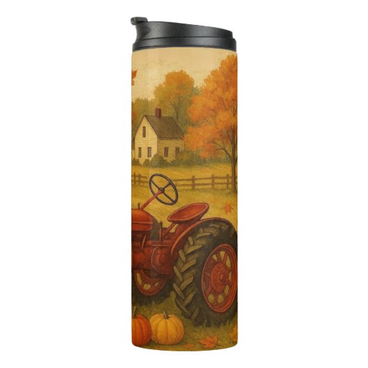 Bouteilles Isothermes Bon automne tracteur classique et ferme (Tourné sur la droite)
