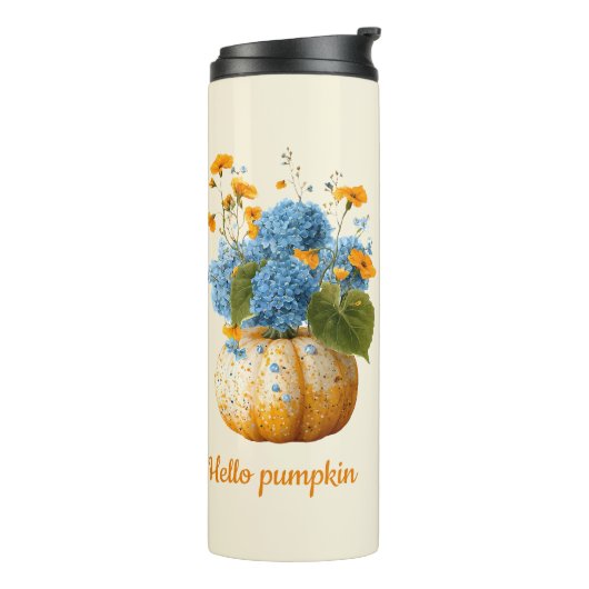 Bouteilles Isothermes Bonjour Citrouille Floral Halloween Arrangement (Tourné sur la gauche)