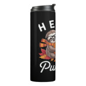 Bouteilles Isothermes Bonjour Citrouille - Jolie Automne Sloth Feuilles (Tourné sur la gauche)