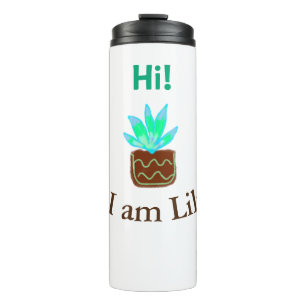 Bouteilles Isothermes Bonjour Je suis Lily cactus succulent ajouter nom