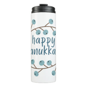 Bouteilles Isothermes Bonne Hanoukka avec Berry Branches