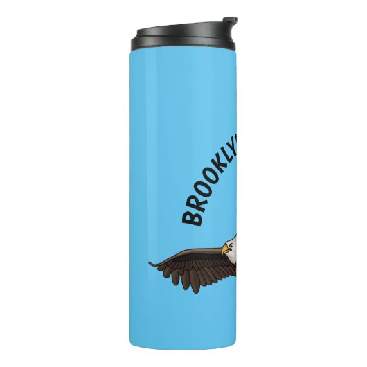 Bouteilles Isothermes Bonne illustration de dessin d'aigle à chauve-sour (Tourné sur la gauche)