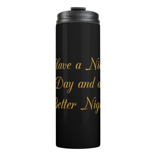 Bouteilles Isothermes Bonne journée et meilleur tirage d'art nocturne (Devant)