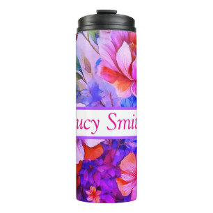 Bouteilles Isothermes Bonnet à boisson florale personnalisée