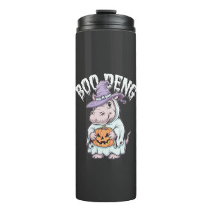 Bouteilles Isothermes Boo deng Éffrayant Halloween Moo Deng Baby Hippo