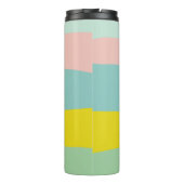 Bouteilles Isothermes Bords de blocs de couleur mignons dans les pastels (Dos)