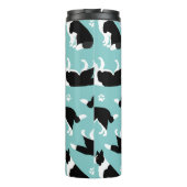 Bouteilles Isothermes Bordure Collie et Empreinte de patte (Dos)