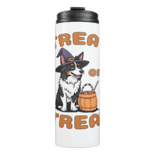 Bouteilles Isothermes Bordure Collie Halloween Costume de chien "Treat o